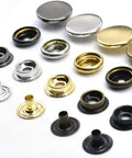 Stainless Steel Snap Fasteners Kit 320 Pieces Heavy Duty 15mm Press Studs For Clothes Bags Leather Boat Canvas Includes 80 Sets