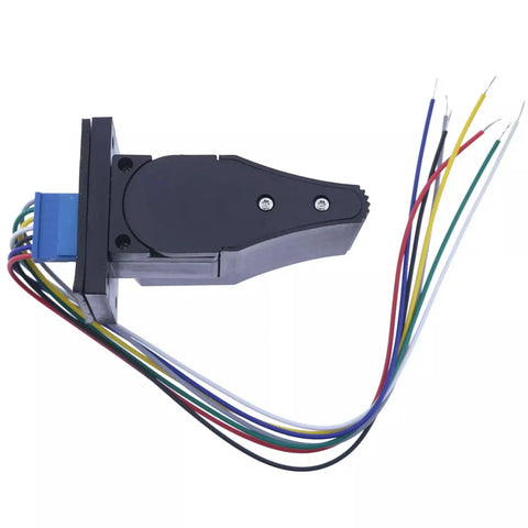 Level Up Your Fleet With This Heavy Duty Upper Control Box Joystick Replacement Compatible For Haulotte Vertical Mast Lifts Boasting Plug And Play Fit And Snappy Handling, showcasing black joystick with wiring.