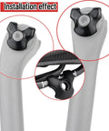 Durable 7x9mm Seat Post Clamp For Road And Mountain Bikes With Quick Install Screws, ergonomic design, installation view