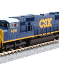 EMD SD70M Flat Radiator CSX 4691 Locomotive Model With Beefy Five Pole Motor, Dual Brass Flywheels, Directional Headlight