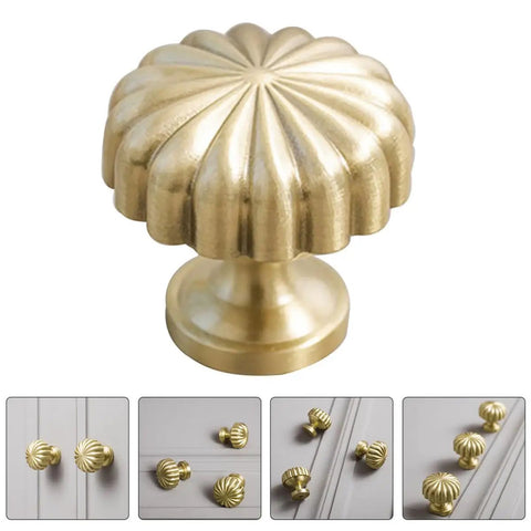 Solid Brass Drawer Knob And Cabinet Pull Handle 30mm Gold Finish For Kitchen Cabinets Dressers And Home Furniture Hardware