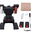 Top Rated Asixxsix Mini Bench Grinder Polisher 200W 7000Rpm High Stability cordless tool with two wheels and accessories for sharpening tasks.