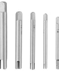 Premium Alloy Steel Tap Extractor Set 5 Pieces Metric Screw Remover Drill Tool Kit for Broken Taps M3 M5 M6 M8 M10 Square Head Guide Wrench Removal Repair Gear, 5 extractor bits