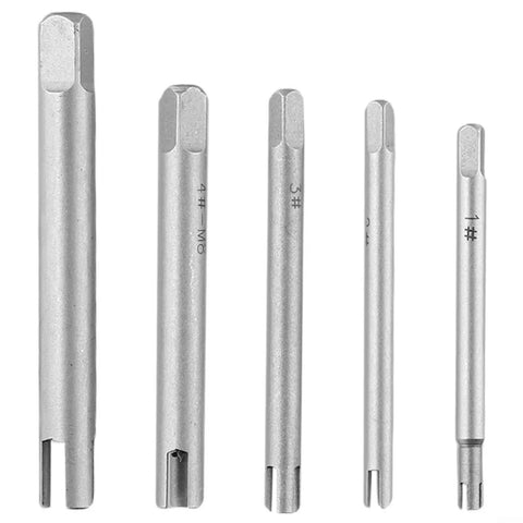 Premium Alloy Steel Tap Extractor Set 5 Pieces Metric Screw Remover Drill Tool Kit for Broken Taps M3 M5 M6 M8 M10 Square Head Guide Wrench Removal Repair Gear, 5 extractor bits