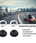 Hemi Gasket Set Kit For 212cc And 224cc Small Engine Upgrades Rebuild with oil seals and aluminum crush washer displayed