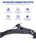 Two Piece Front Lower Control Arm With Ball Joint Replacement Kit For Lexus ES300 ES330 ES350 RX330 RX350 Toyota Avalon Camry Highlander Solara 2002 Through 2011 Beefed Up Suspension Upgrade K620333 K620334 front view