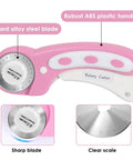 45mm Rotary Cutter Set With 5 Extra Blades For Fabric Leather Crafting Sewing And Quilting Ergonomic Grip