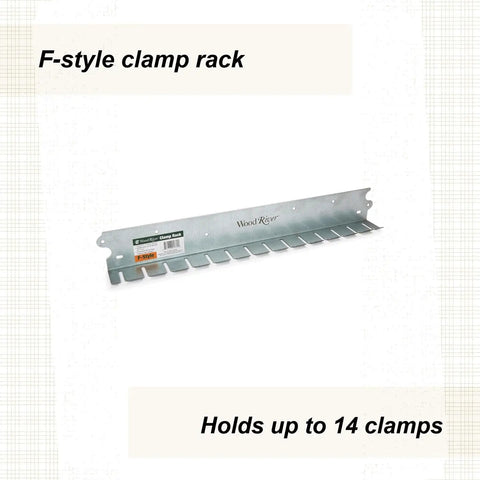 Keep Your Shop Crisp F Style Clamp Rack Wall Mount Tool Holder Handles Up To Fourteen Clamps Twenty Four Inch Zinc Coated Steel Garage Shelf No Sweat Setup Pro Grade Gear