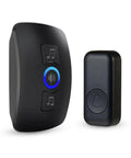 Wireless Doorbell Kit With 60 Chimes And 5 Volume Levels Plus Mute, 1000ft Long Range, LED Flash Alerts, black buttons