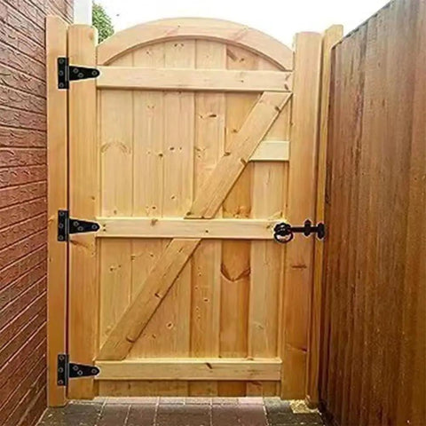 Wood gate with Eight Pack Heavy Duty T Shaped Door Hinges For Large Wood Gates Perfect For Barns Fences And Sheds Durable Iron Construction
