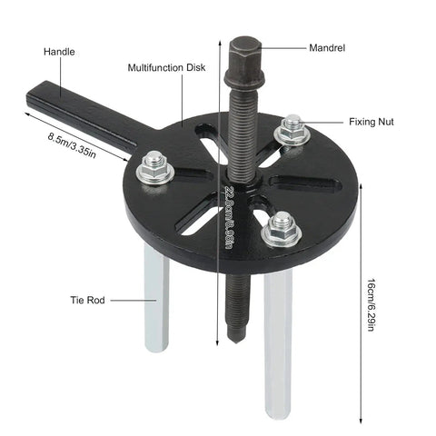 Killer 21 In 1 Bearing Puller Kit Heavy Duty Bearing Removal Tool Quenched Steel For Auto Repair Versatile Grip Gear Tie Rods Multifunction Disk Ready To Bust Through Stubborn Bolts Safely Nailed For Mechanics Want Badass Results In Garage Today, 22.8cm puller with handle