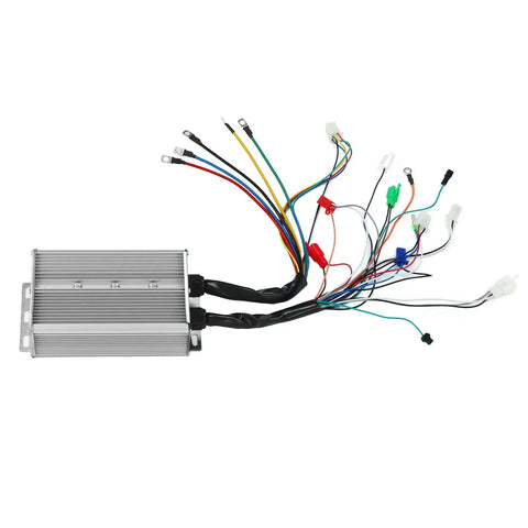 Rugged Rock Solid 1500W Brushless Motor Controller For 48V Or 60V E Bikes And Electric Trikes Heavy Duty Aluminum Housing with wires.