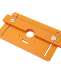 Top Notch Router Table Plate And Heavy Duty Woodworking Insert For Seamless Milling Plus Quick Manual Planing Built Like A Tank For Shop Rigs Rock Solid Fit For Standard Trim Tools Today, orange resin mount with clamps.