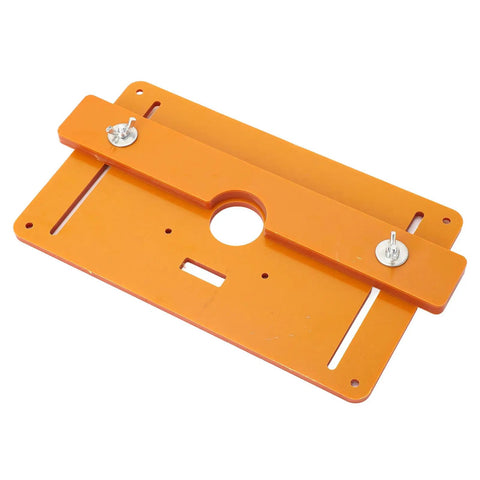 Top Notch Router Table Plate And Heavy Duty Woodworking Insert For Seamless Milling Plus Quick Manual Planing Built Like A Tank For Shop Rigs Rock Solid Fit For Standard Trim Tools Today, orange resin mount with clamps.