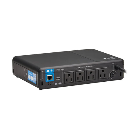 Side view of Cloud Connected 600VA UPS Battery Backup And Surge Protector With Remote Management And Monitoring Plug And Play 300W Four Outlets