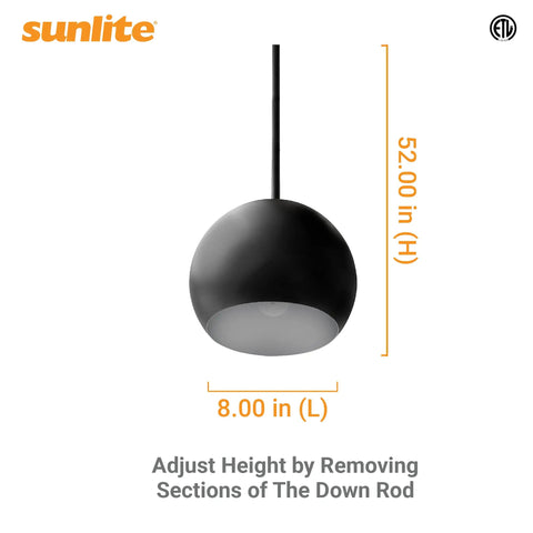 Canopy Pendant Light Fixture With Rigid Stem E26 Medium Base Black Finish 120V ETL Listed Ideal For Home Or Commercial Use Dope Modern Industrial Look With Adjustable Height And Broad Ambient Light