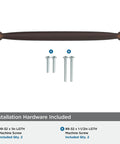 Oil Rubbed Bronze Cabinet Pull In Transitional Style Center To Center 8.8125 Inch with installation screws