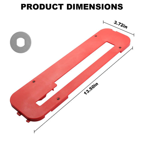 Red Metal Throat Plate Dado Insert Replacement For 4100, 4100XC And 4000 Series Table Saws with 13.50 x 3.72 dimensions