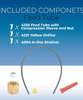 Easy Swap Humidifier Maintenance Kit And Water Panel For 600 Series showing feed tube 4335, orifice 4231, and strainer 400