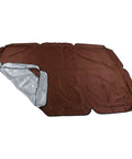 Weatherproof Porch Swing Canopy Cover 69x46.4 Inches, Silver Coated Roof, UV Shield, Reinforced Straps, Replacement Top, Outdoor Garden