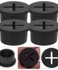 12Pcs Rubber Grommet Kit With 20Mm Openings For Desk Cable Management Black wire hole covers, rubber and plastic desk grommets