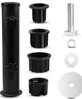 Heavy Duty Umbrella Pole Replacement Mount For Metal Deck Outdoor Holder With Universal Tube Bracket And Adjustable Pipe Sleeves