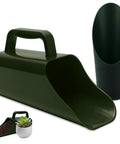 Garden Soil Scoop 2 In 1 Handy Grab And Go Multi Function Plastic Digging Tool For Potting And Transport Compact Hand Trowel With Mini Scoop