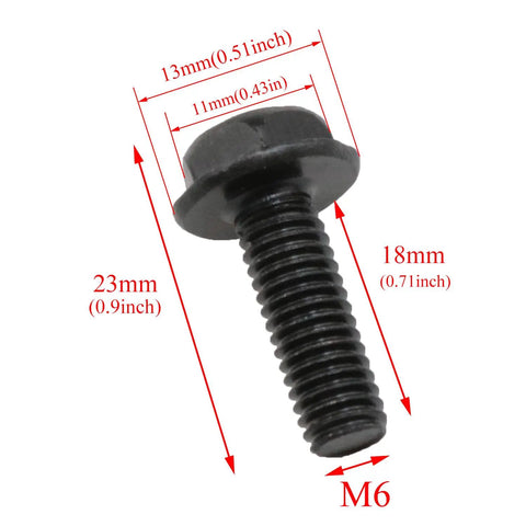 Rock Solid Reverse Thread Bolt Set Featuring M6 M7 M8 Hex Flange Screws, M6 bolt with dimensions, 8.8 grade carbon steel, anti-rust finish