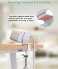 8 In 1 Desk Clamp Power Strip With 4 Outlets And 4 USB Ports Including 2 USB-C PD Fast Charge installed under desk