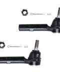 10 Piece Front End Suspension Kit For Buick Enclave, Chevrolet Traverse, GMC Acadia, And Saturn Outlook Replaces 2 Lower Control Arms, 2 Sway Bars, 4 Outer And Inner Tie Rods With Boots And Bellows - two black tie rods with hardware