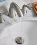 Lindor Bathroom Faucet In Spot Resist Brushed Nickel With Duralock Quick Connect System on marble sink