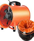 12 Inch Industrial Blower Fan High Powered 3200 CFM Portable Exhaust Fan with 27 Foot Flexible Hose for Construction and Workshop Dust Removal