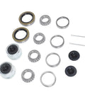 Beefed Up Boat Trailer Axle Hub Wheel Bearing Kit With Grease Seals And 1.98 Inch Dust Caps For 1 1/16 Inch Axles 2000 To 2200 Lbs Includes Bearings L44649 Races L44610 Rubber components spread out