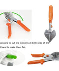Heavy Duty Pu Belt Welder Kit With Adjustable Scissors And Precision Fixture For Hot Spot Repair Of Polyurethane Round Connectors And V Belts Featuring Durable Iron Shell And Ergonomic Grip For Professional Grade Heating Solutions, orange handles