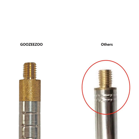 Comparison of Heavy Duty 201 Stainless Steel Whip Antenna Telescopic 5.6 Meter With M10 External Thread brass tips.