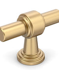 10 Pack Champagne Bronze Cabinet Knobs, 1.46 Inch 37mm Single Hole Rectangle Drawer Pulls For Bathroom Cabinets, Dresser Knobs And Handles, Solid Zinc Alloy, Easy Install, Durable Hardware ZH0069 close-up
