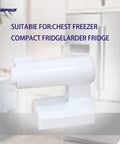 2 Pack White French Door Hinge Replacement DA61-08305A compatible for compact fridges, designed for smooth operation.