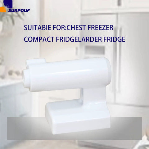 2 Pack White French Door Hinge Replacement DA61-08305A compatible for compact fridges, designed for smooth operation.