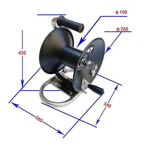 Killer Heavy Duty Workhorse Rotating Water Spray Featuring One Hundred Foot Telescopic Manual Hose Reel built with pressure regulating valve.