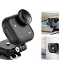 Magnetic Mount For Insta360 GO Ultra With 2-In-1 Magnetic And Suction Holder, shown mounted on surfaces, quick release aluminum base stand