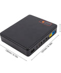 Never Sweat Another Power Outage Again As This Heavy Duty Uninterruptible Power Supply For Routers And Modems Packs A Massive 12000 Mah Backup Battery To Keep Your Network Alive All Night Long, black UPS with ports.