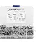 M3 Screws Assortment Kit 500 Pcs Button Head Self Tapping Screws Stainless Steel 304 organized in plastic box