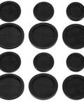 12 Pack Rubber Cable Grommet Kit Black For Desk And Wall Mounts, Protects Wires With Durable Round Grommets, Double Sided Protection For Home Office Wiring, Easy DIY Cable Management, Versatile Wire Hole Covers. 12 black rubber round grommets set