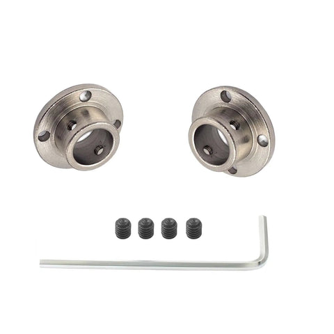 Six Pack 14Mm Rigid Shaft Couplers Kit With Metal Bearing Fittings Guide Coupler Motor Connector DIY Model Accessory Includes Allen Wrench And Locking Screws For Precise Durable Machinery Builds, 45# steel flange couplers with Allen wrench