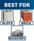 Hefty Sds Plus Concrete Screw Installation 9 Pc Kit Featuring Bulldog Carbide Drill Bits for block, brick, and masonry.