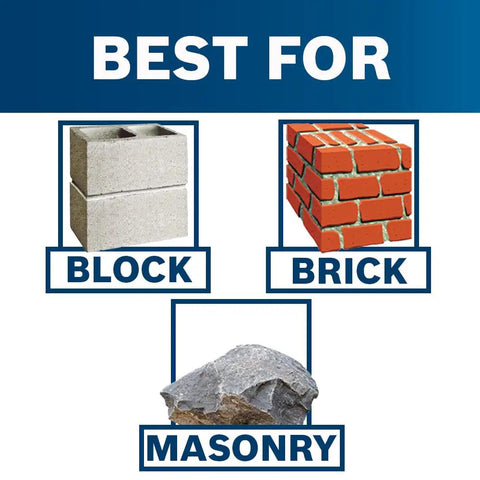 Hefty Sds Plus Concrete Screw Installation 9 Pc Kit Featuring Bulldog Carbide Drill Bits for block, brick, and masonry.