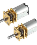 2 Pack 3V 15RPM N20 High Torque Geared Motor With Metal Gearbox for smart cars, DIY RC toys, durable construction, metal shaft