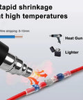 Heavy Duty Waterproof Heat Shrink Wire Connectors Kit 120 Pcs Solder Seal Butt Splice Terminals with hot melt adhesive in action.