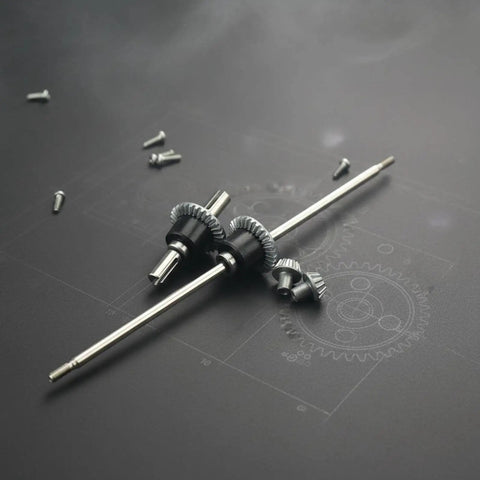 Front And Rear Differential Gear Set For RC Cars, Steel Gear Assembly With 12T Drive Gear, Upgrade Replacement Kit For Training, Tuning, And Stable, Balanced Motion, Easy Install. Steel RC differential gears with shafts and screws
