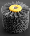 Wire Brush Wheel For Burnishing And Polishing, 240 Grit Brushing Tool With 19mm Center Hole, 120mm Diameter, Black Finish